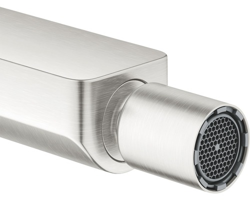 Detailansicht einer Armatur aus Metall