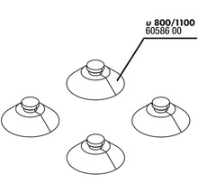 Quatre ventouses pour la fixation