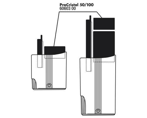 Cartouche de remplacement ProCristal 50/100 pour filtre d''aquarium