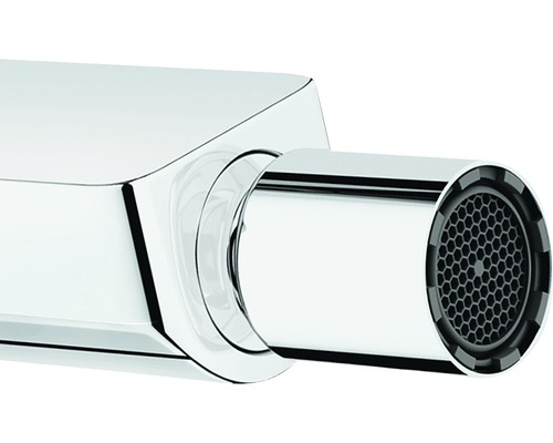 Nahaufnahme eines Wasserhahnkopfes