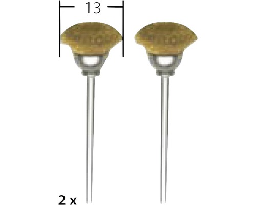 Deux brosses à polir d''un diamètre de 13 millimètres.