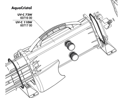 Pièces détachées pour clarificateur d''eau UV-C AquaCristal