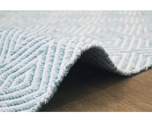 Teppich mit geometrischem Muster aus Baumwolle