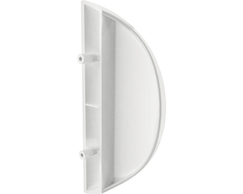 Halbrunde, weiße Duschdichtung