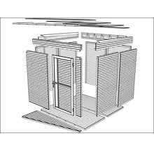 Gartenhaus Bertilo Design Concept mit Fußboden 241 x 297 cm natur