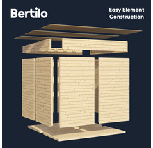 Gartenhaus Bertilo Design Concept mit Fußboden 241 x 297 cm natur
