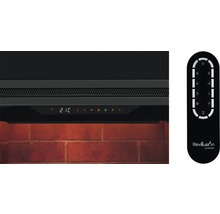 Cheminée avec affichage numérique de la température et télécommande