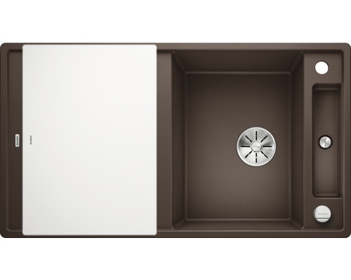 Vue de dessus d''un évier avec égouttoir et cuve