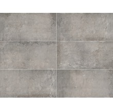 Dalle de terrasse FLAIRSTONE en grès cérame fin Loft Grey bords rectifiés 120 x 60 x 2 cm-thumb-3