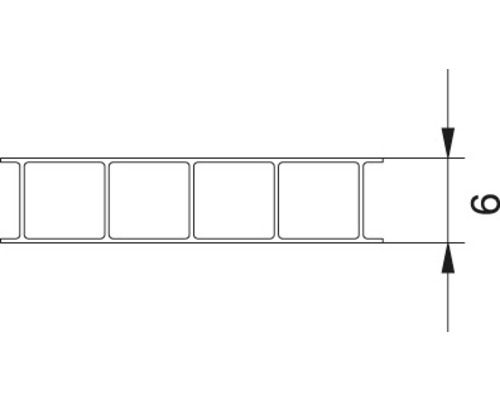 Dessin d''une plaque à alvéoles avec indication de 6 millimètres