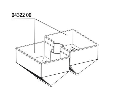 Dessin d''un évier à deux bacs
