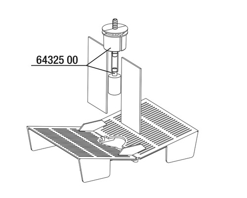 Vue de dessus d''un filtre à eau sur une grille