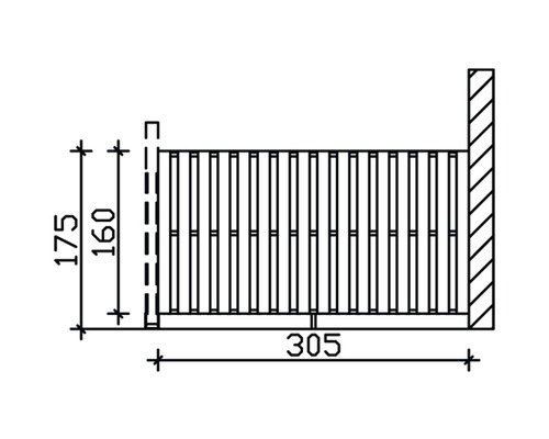 Schéma technique d''une balustrade avec indications de dimension