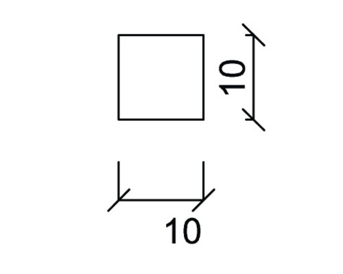Forme carrée avec dimension 10