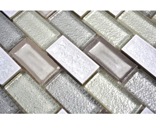 Carreaux de mosaïque en verre de forme rectangulaire