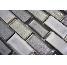 Glasmosaik ICE BR29 30x30 cm grau