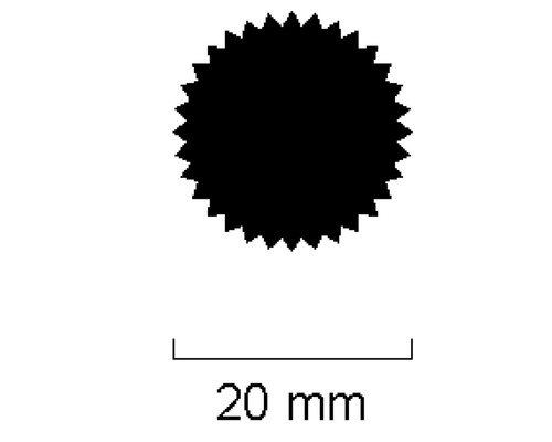 Zeichen für 20 Millimeter