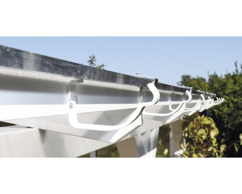 Support de gouttière sur un bâtiment