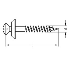 Dessin technique d''une vis à tête fraisée avec indications de dimensions