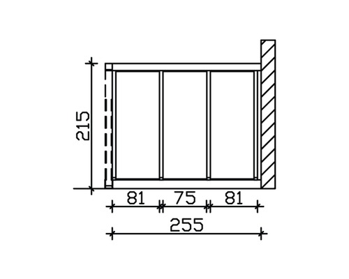 Dessin technique d''une étagère en bois avec des dimensions