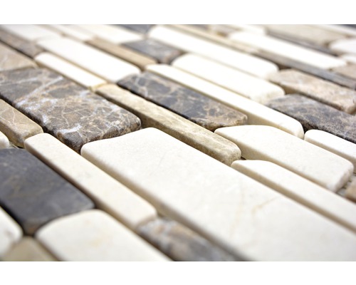 Mosaikfliesen aus Stein, Nahaufnahme