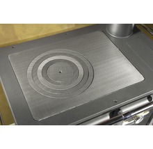 Poêle à feu continu Nordica Extraflame Rosa couleur du foyer rouge matériau plaque de cuisson 6,5 kW