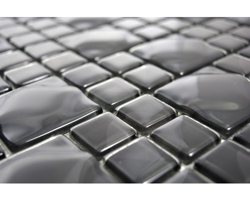 Gros plan de carreaux de mosaïque noirs