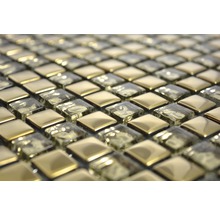 Gros plan de carreaux de mosaïque de verre carrés