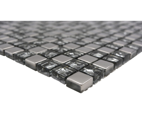 Mosaikfliese aus Glas und Metall