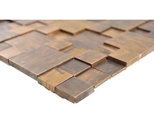 Mosaikfliese aus Holz, quadratisch