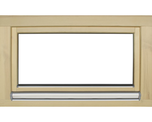 Fenêtre en bois avec cache argenté