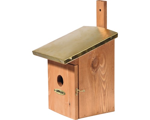 Nichoir en bois avec toit métallique