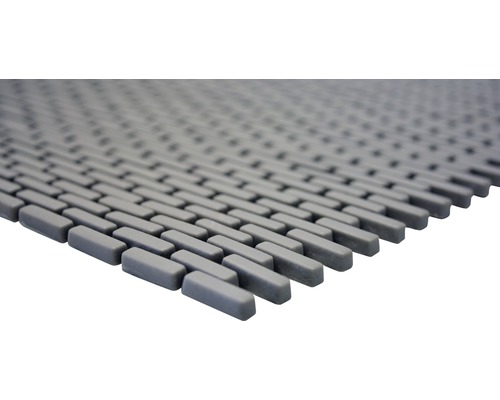 Tapis de bain gris avec motif rectangulaire