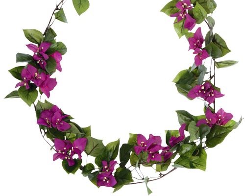 Bougainvillea Girlande mit Blüten und Blättern