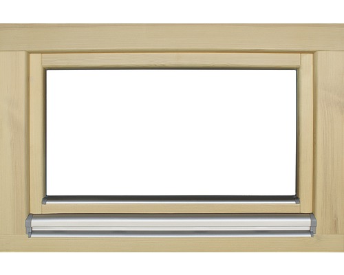 Fenêtre en bois avec rail de guidage de volet roulant