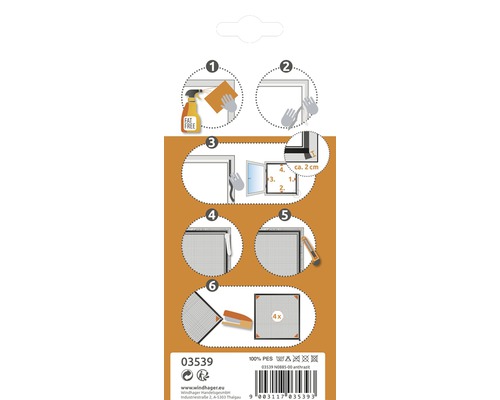 Instructions pour le montage d''une moustiquaire.