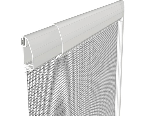 Vue détaillée d''une fenêtre anti-insectes avec cadre et moustiquaire.