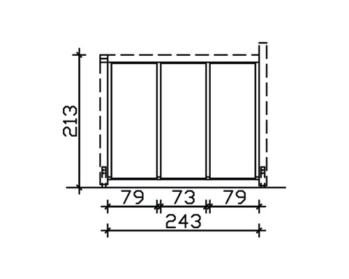 Dessin technique d''une étagère avec dimensions