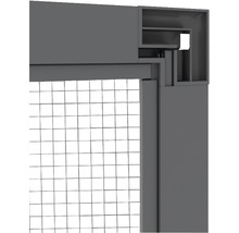 Moustiquaire pour fenêtre à cadre fixe sans perçage anthracite 100x120 cm-thumb-4