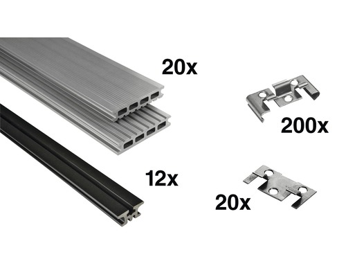 Profilés en aluminium et éléments de fixation en set