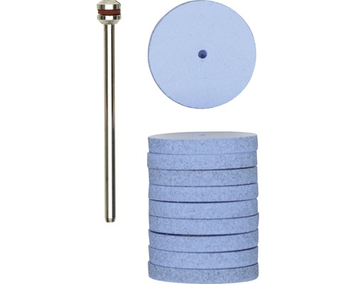 Ensemble de disques abrasifs avec mandrin pour les travaux de ponçage