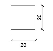Barre carrée Konsta pin brut 20x20x900 mm-thumb-1