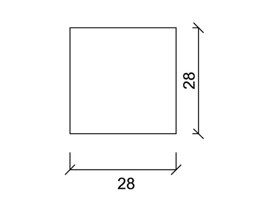 Forme carrée avec dimension 28