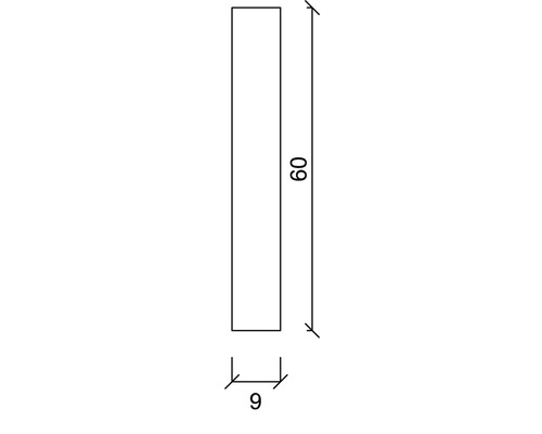 Dimensions : 9 x 60