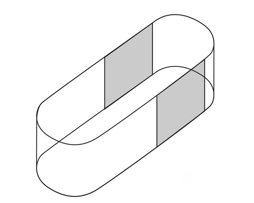 Darstellung eines ovalen Hindernisses