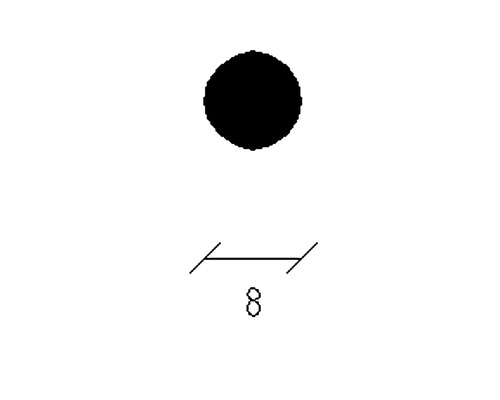 Symbol für 8 Millimeter Durchmesser