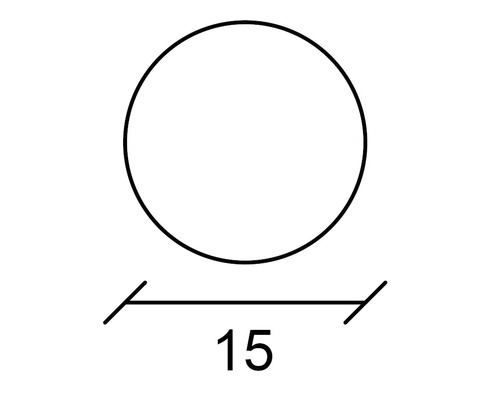 Symbol für 15 Millimeter Durchmesser
