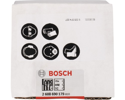 Emballage Bosch avec consignes de sécurité et logo de l''entreprise