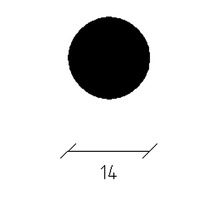 Symbol für 14 Millimeter Durchmesser