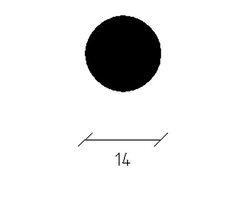 Symbole pour un diamètre de 14 millimètres